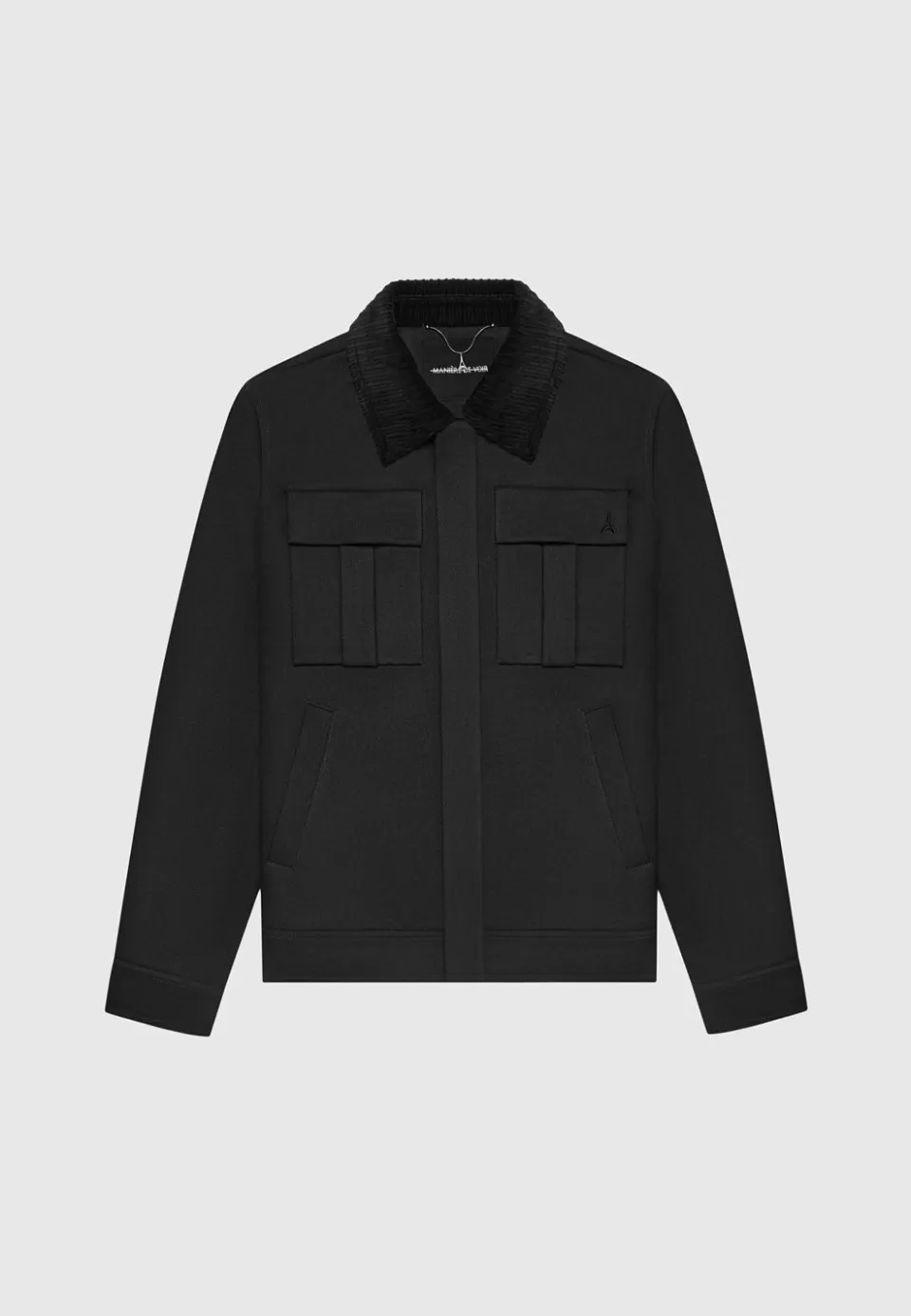 Manière De Voir Twill Trucker Jacket With Velvet Collar>Man Jackets