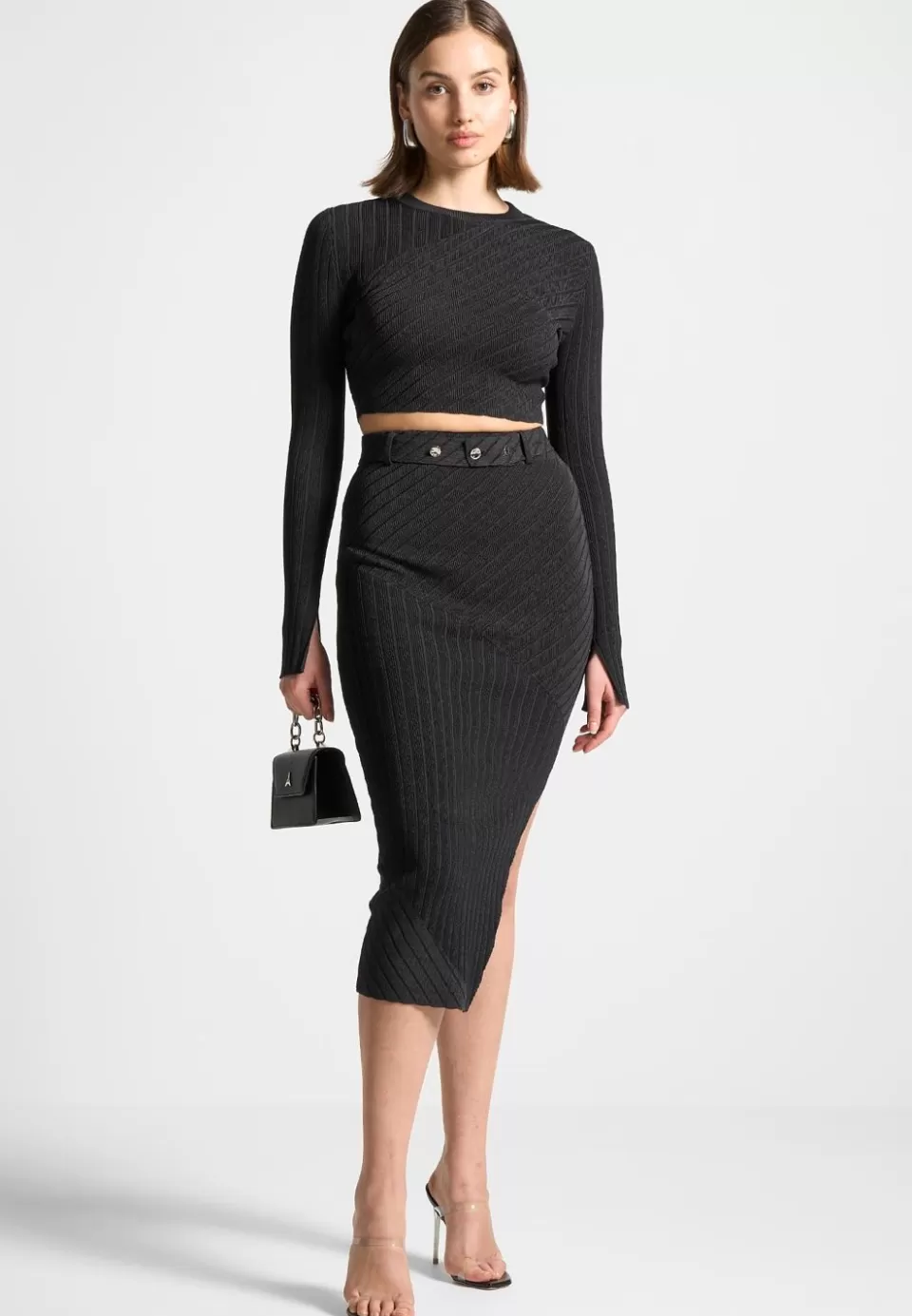 Manière De Voir Two-Tone Ribbed Knit Top>Woman Tops & T Shirts