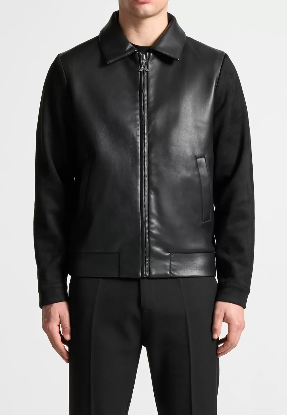 Manière De Voir Vegan Leather & Suede Jacket>Man Jackets