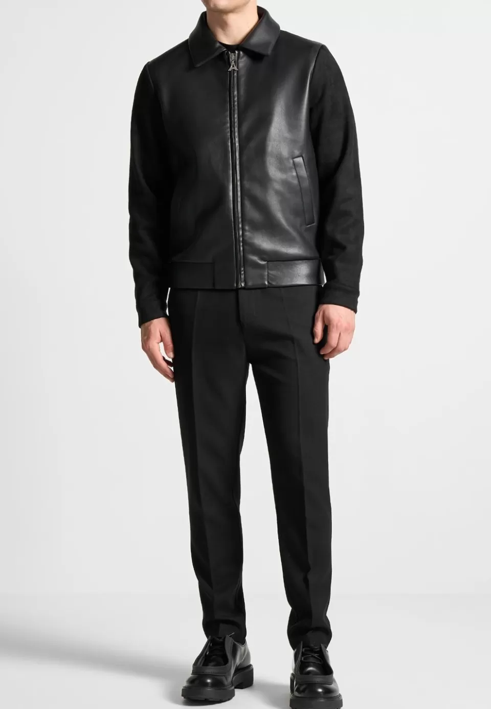 Manière De Voir Vegan Leather & Suede Jacket>Man Jackets