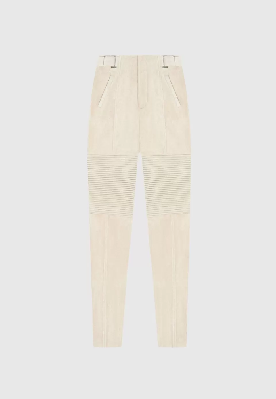 Manière De Voir Vegan Leather And Suede Ribbed Leggings>Woman Leggings