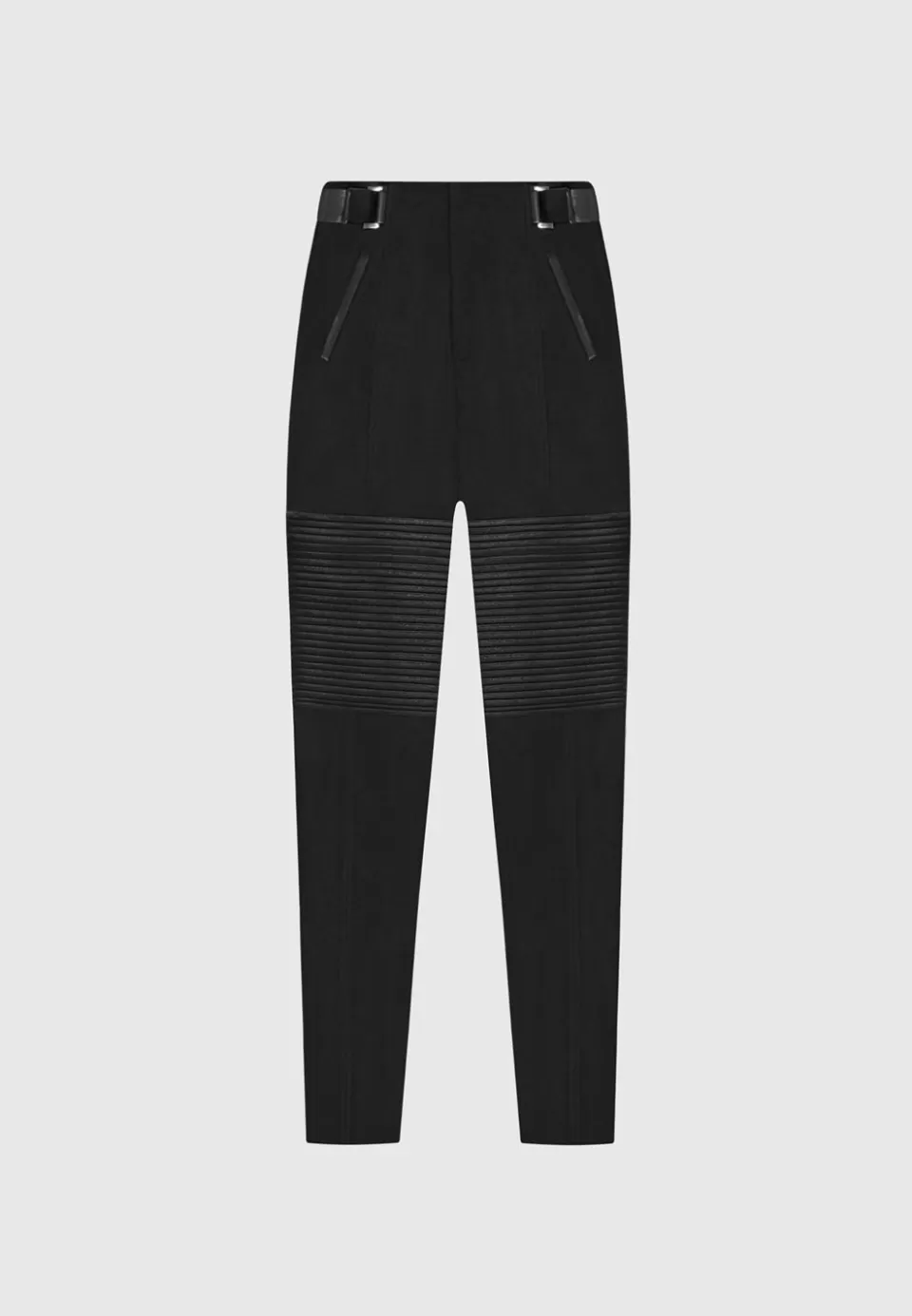 Manière De Voir Vegan Leather And Suede Ribbed Leggings>Woman Leggings