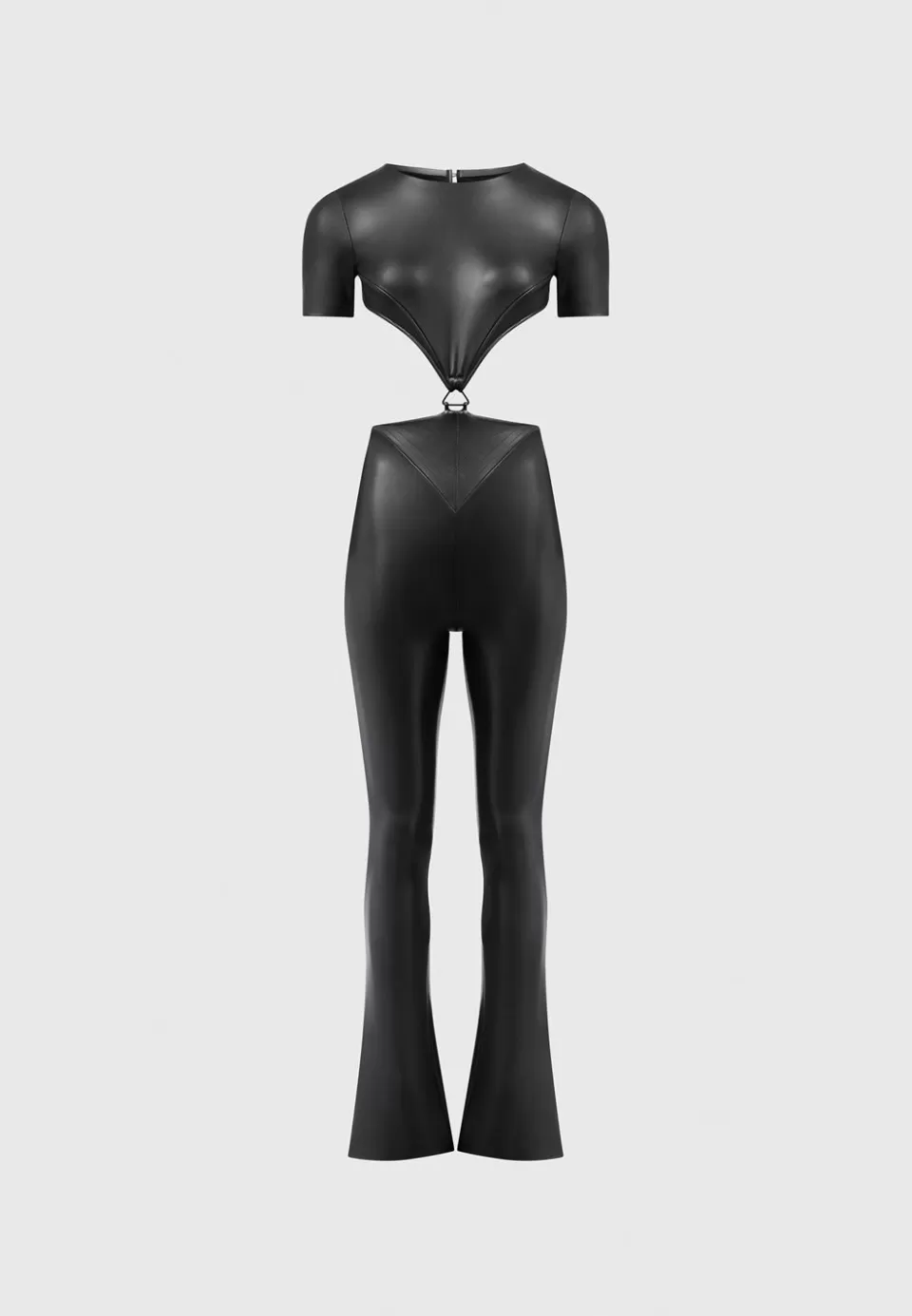 Manière De Voir Vegan Leather Backless Jumpsuit>Woman Jumpsuits & Playsuits