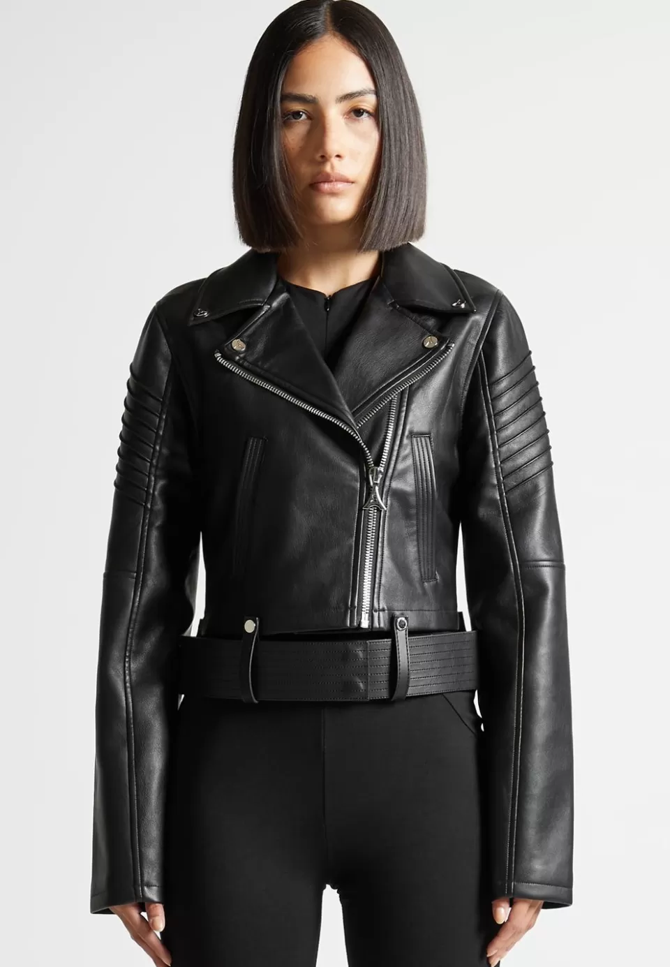 Manière De Voir Vegan Leather Biker Jacket>Woman Jackets