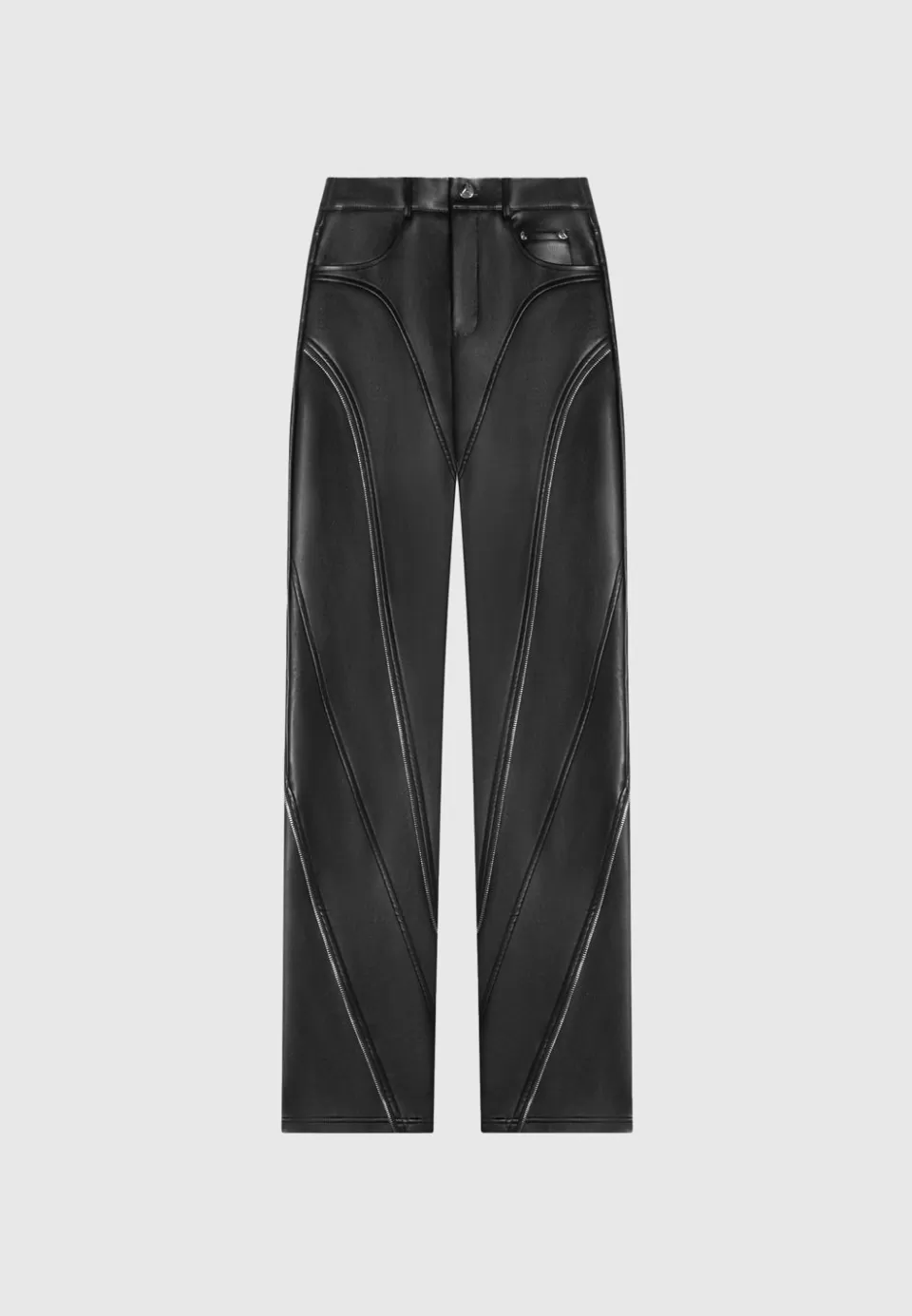 Manière De Voir Vegan Leather Biker Trousers With Zip>Woman Trousers