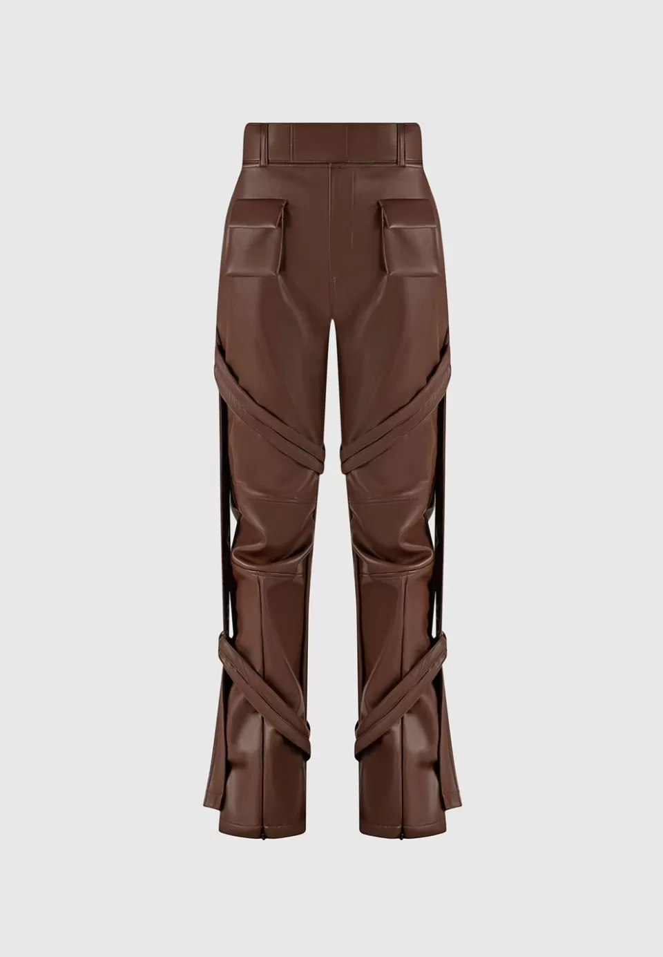 Manière De Voir Vegan Leather Carpenter Cargo Trousers>Woman Trousers