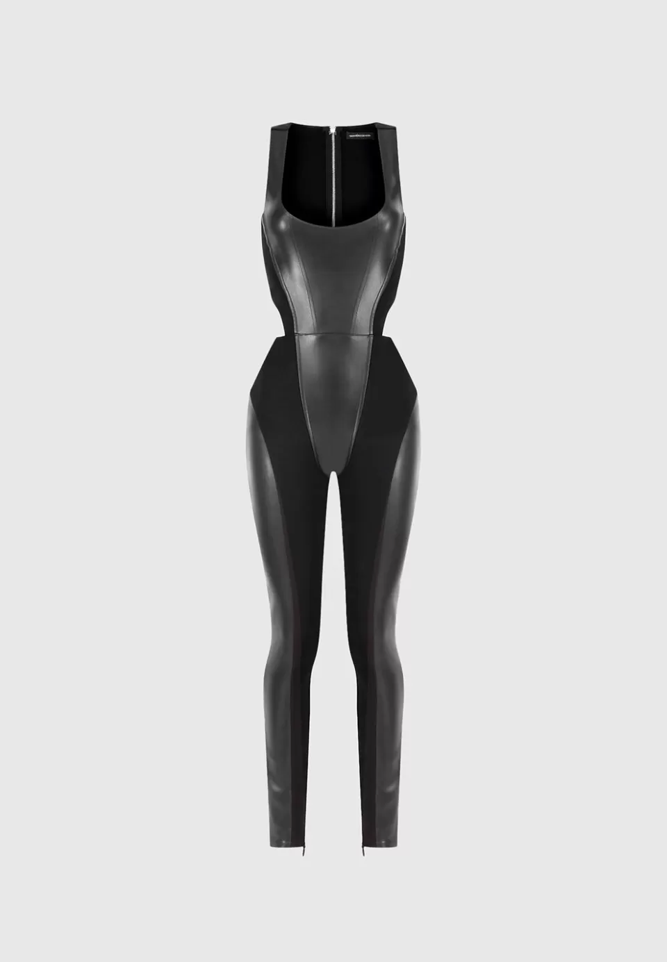 Manière De Voir Vegan Leather Corset Lace Up Jumpsuit>Woman Jumpsuits & Playsuits
