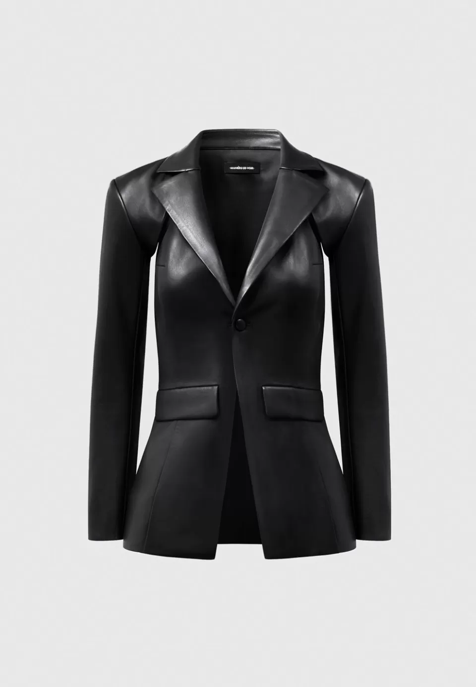 Manière De Voir Vegan Leather Cut Out Blazer>Woman Blazers & Waistcoats