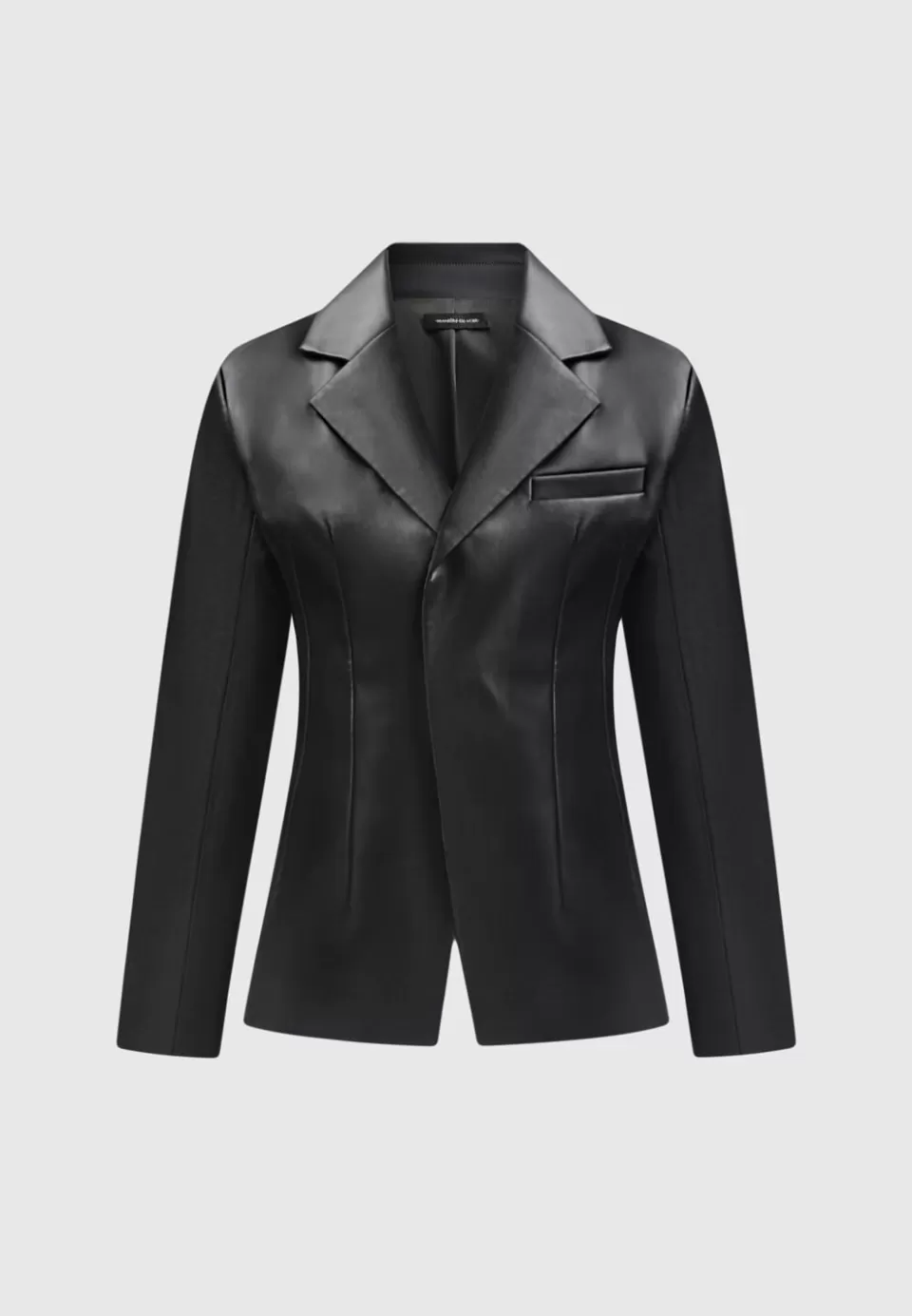 Manière De Voir Vegan Leather Double Breasted Blazer>Woman Blazers & Waistcoats