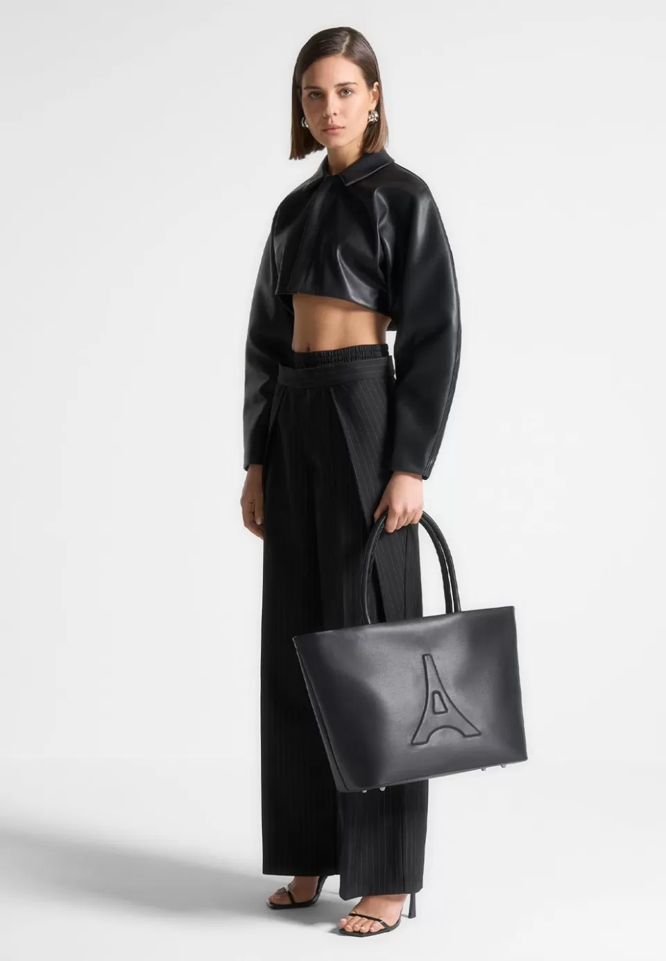 Manière De Voir Vegan Leather Eiffel Tote Bag>Woman Bags