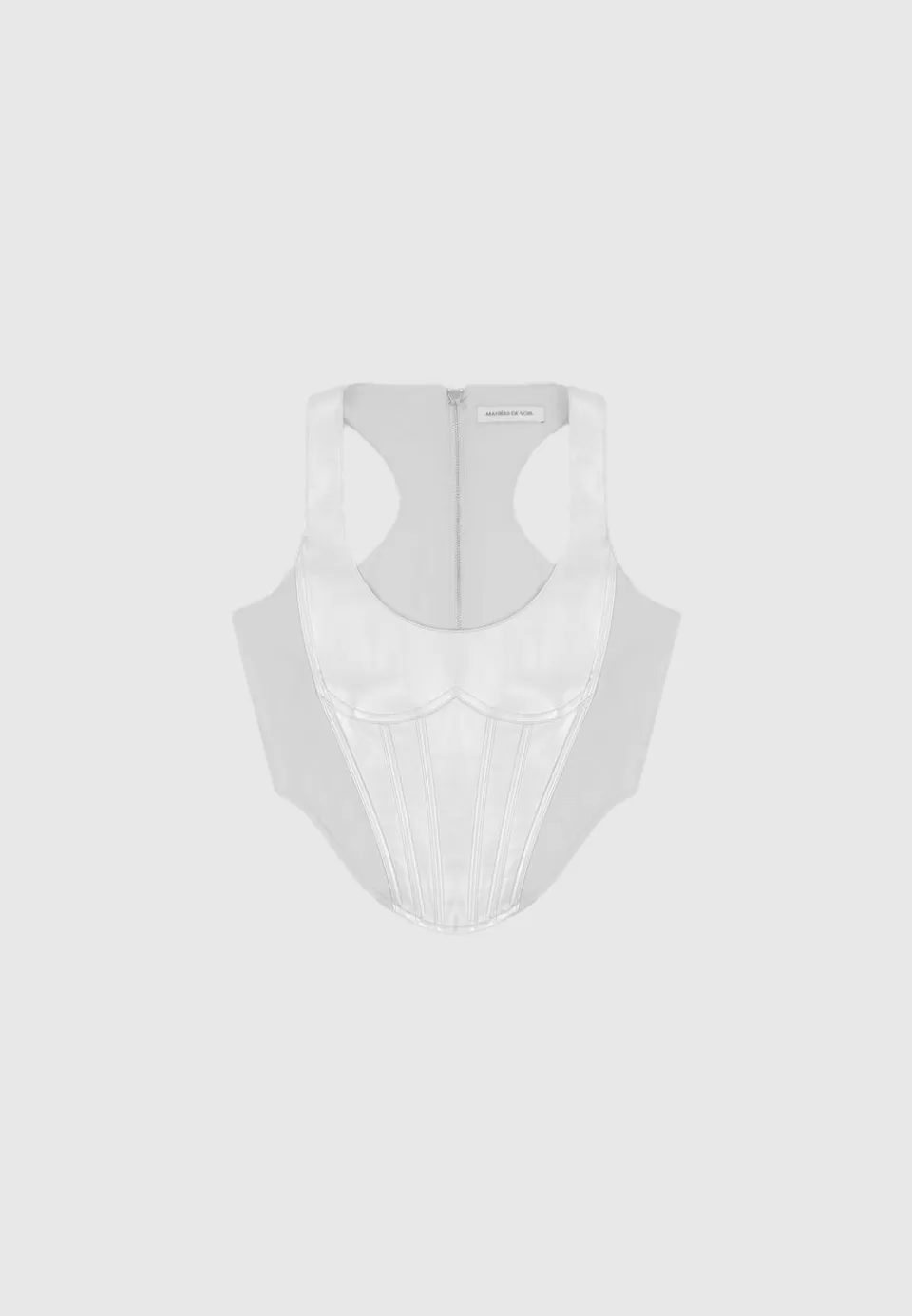 Manière De Voir Vegan Leather Metallic Corset Top>Woman Matching Sets