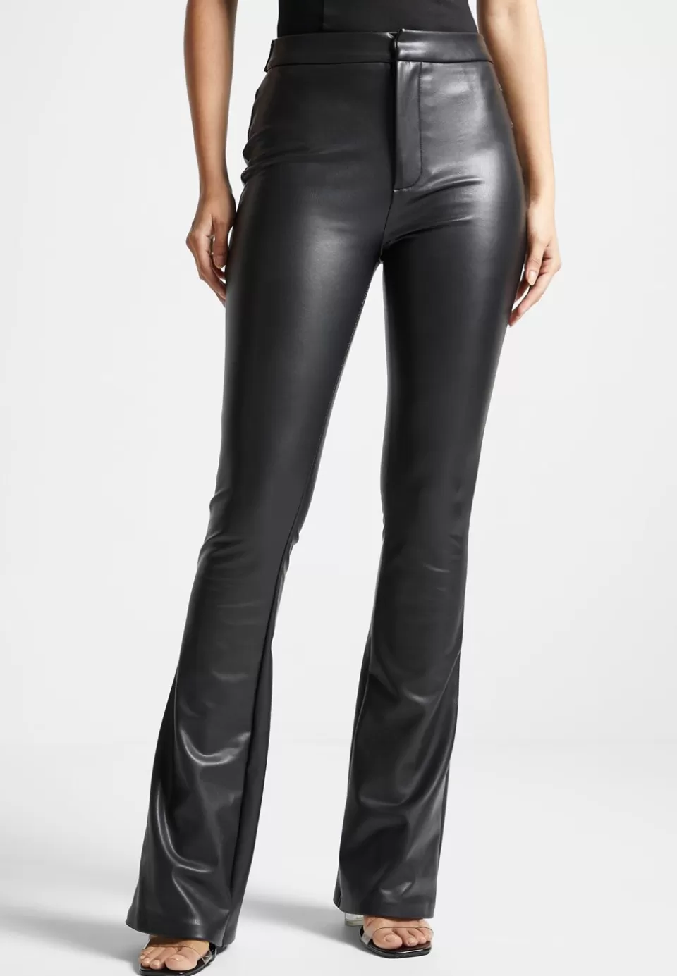 Manière De Voir Vegan Leather Mini Flared Leggings>Woman Leggings