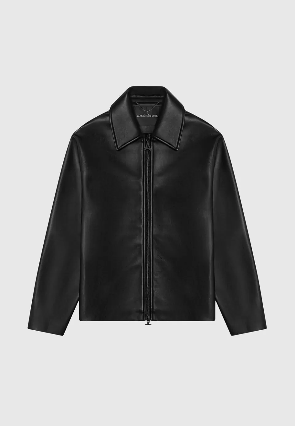 Manière De Voir Vegan Leather Minimal Boxy Jacket>Man Jackets