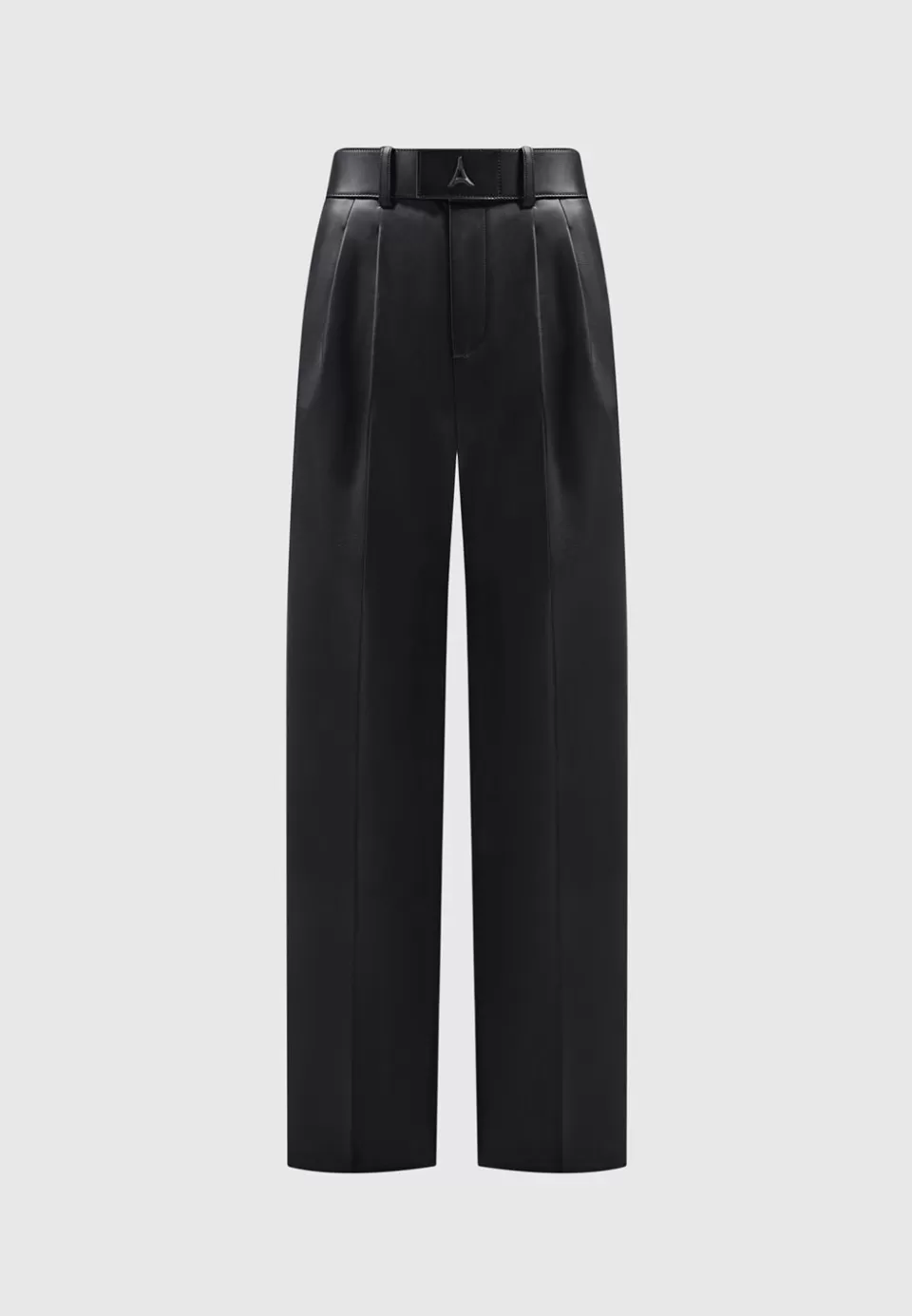 Manière De Voir Vegan Leather Pleated Trousers With Eiffel Belt>Woman Matching Sets