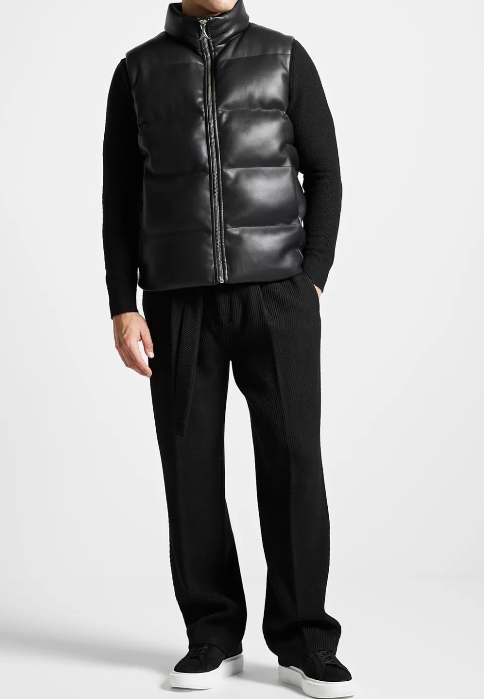 Manière De Voir Vegan Leather Puffer Gilet>Man Jackets