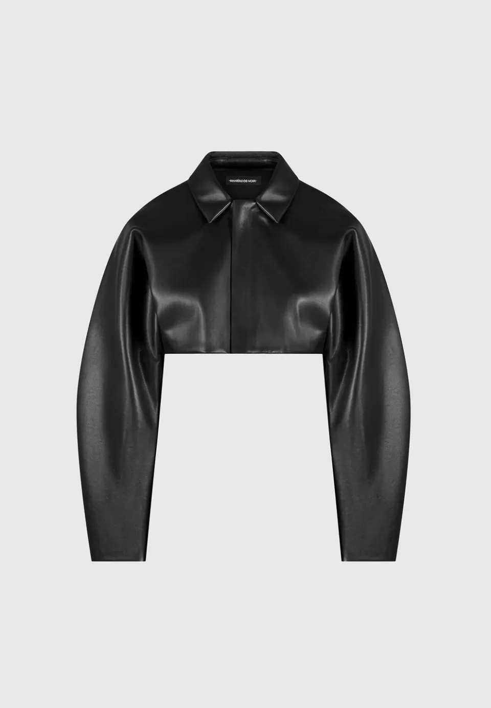 Manière De Voir Vegan Leather Super Cropped Jacket>Woman Jackets