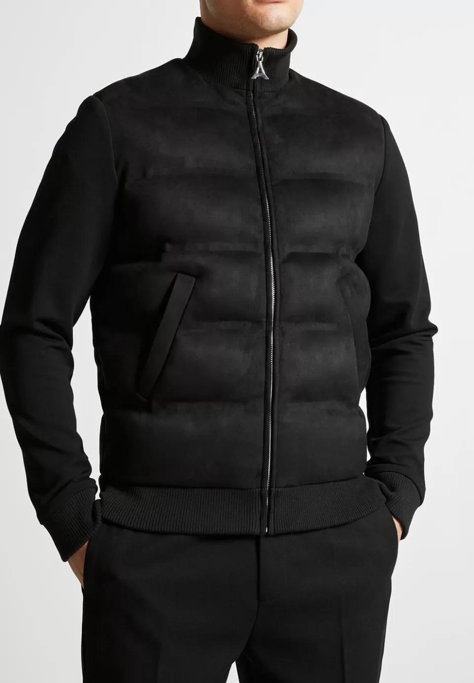 Manière De Voir Vegan Suede & Jersey Heat Seal Jacket>Man Jackets