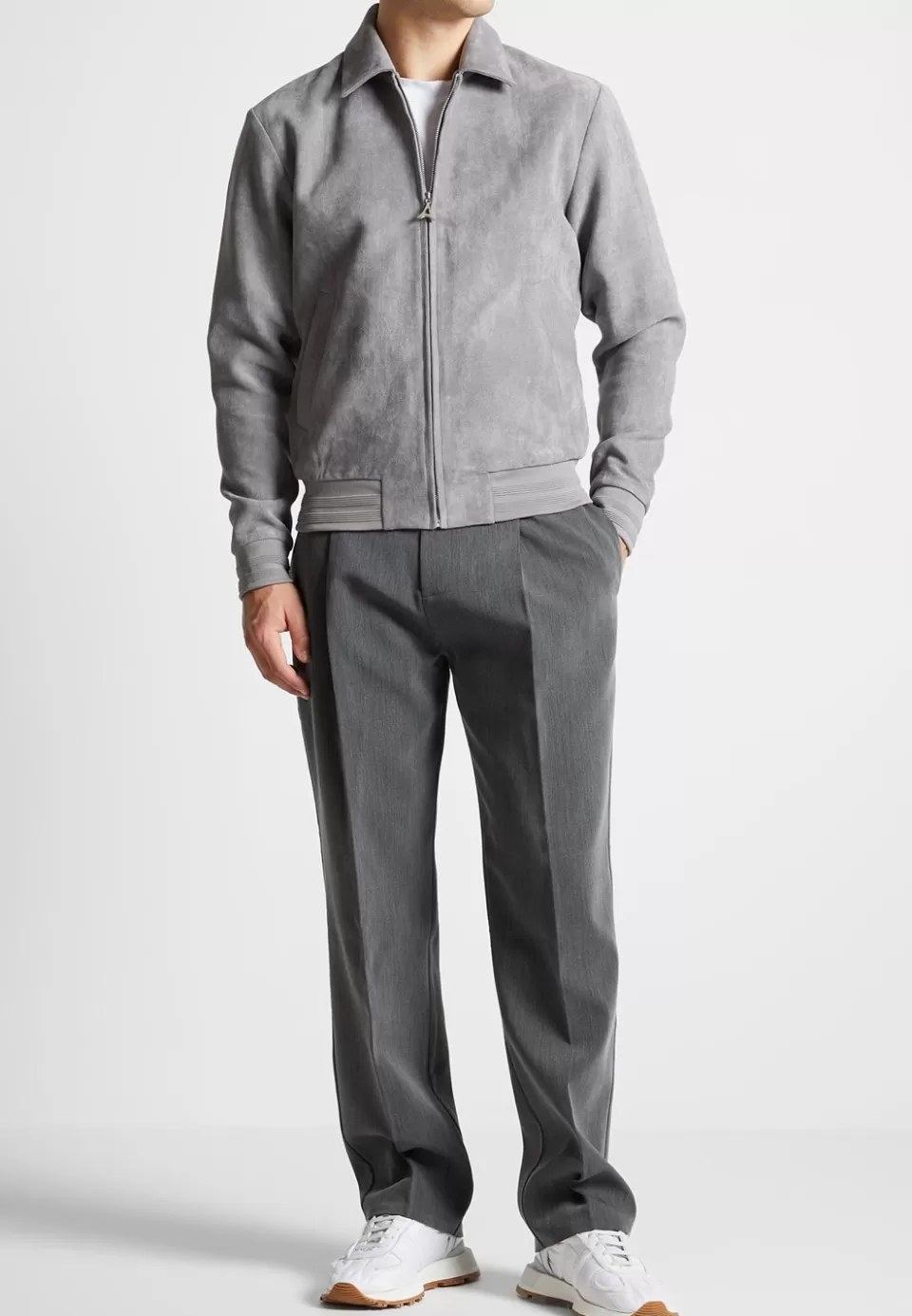Manière De Voir Vegan Suede Bomber Jacket>Man Jackets