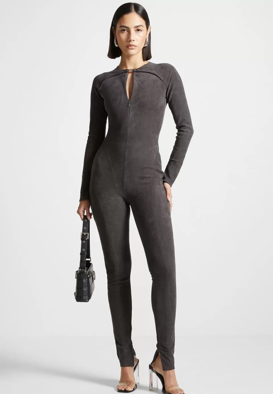 Manière De Voir Vegan Suede Jumpsuit>Woman Jumpsuits & Playsuits