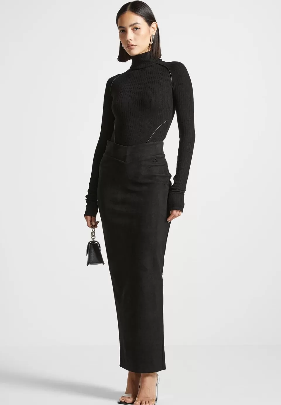 Manière De Voir Vegan Suede Midaxi Skirt>Woman Skirts