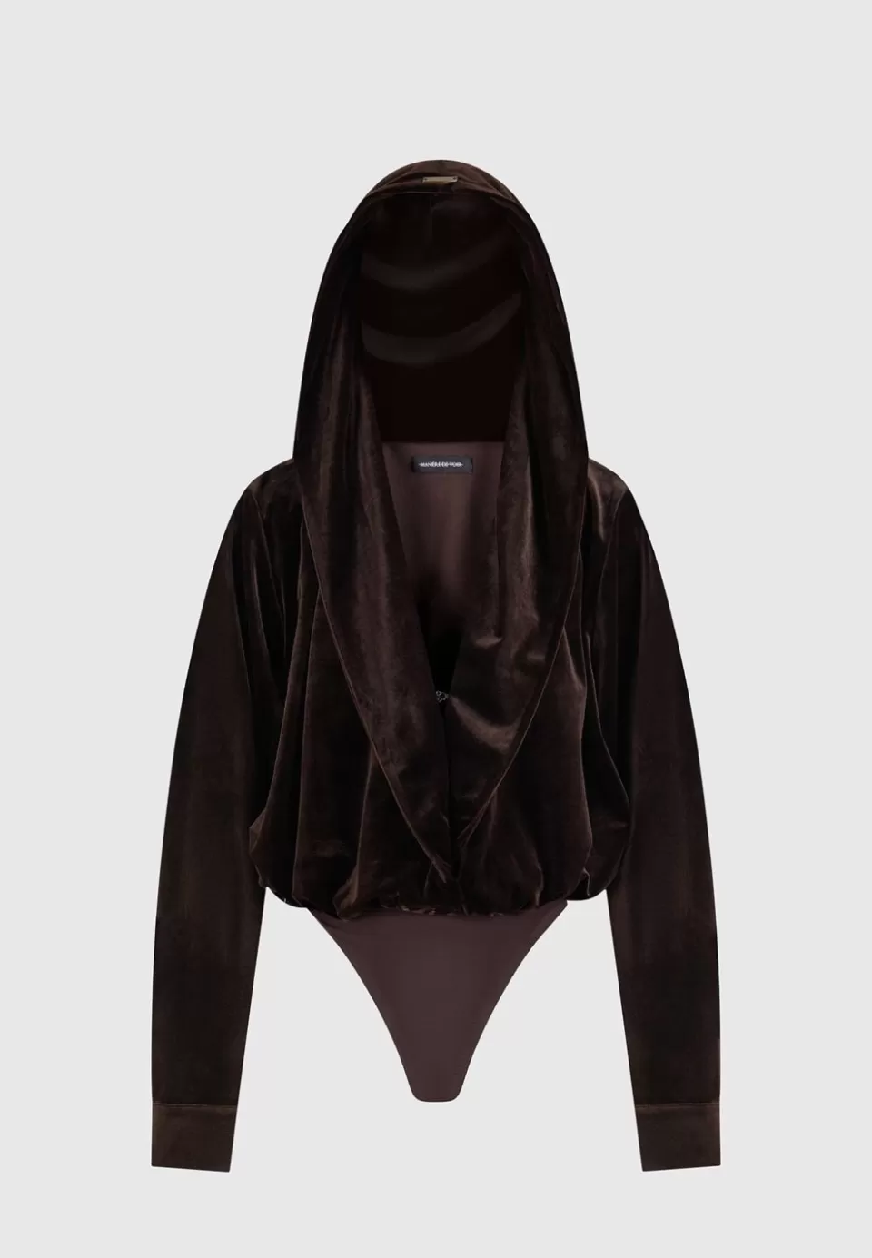 Manière De Voir Velour Hooded Bodysuit>Woman Bodysuits