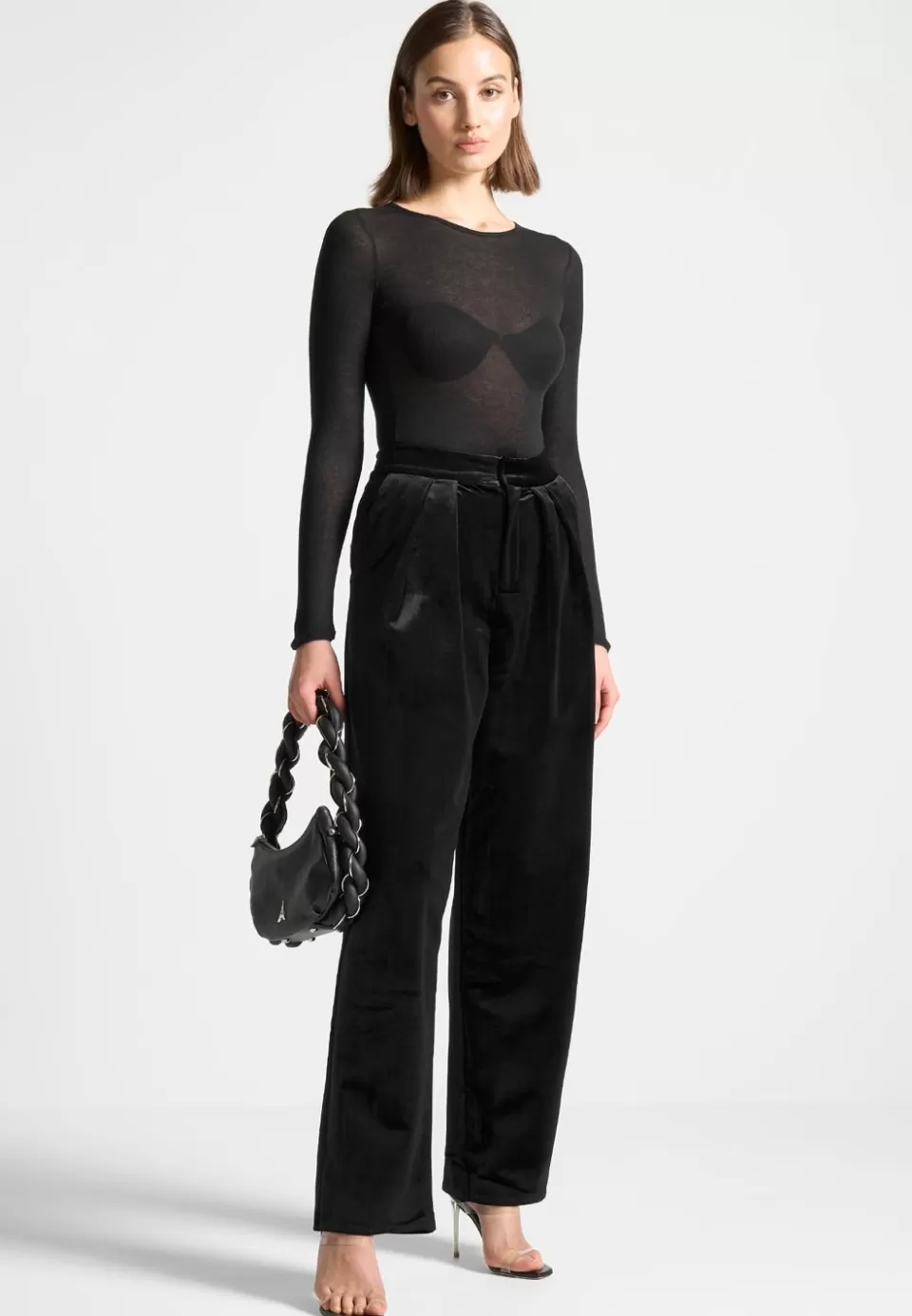 Manière De Voir Velvet Tailored Pleated Trousers>Woman Trousers