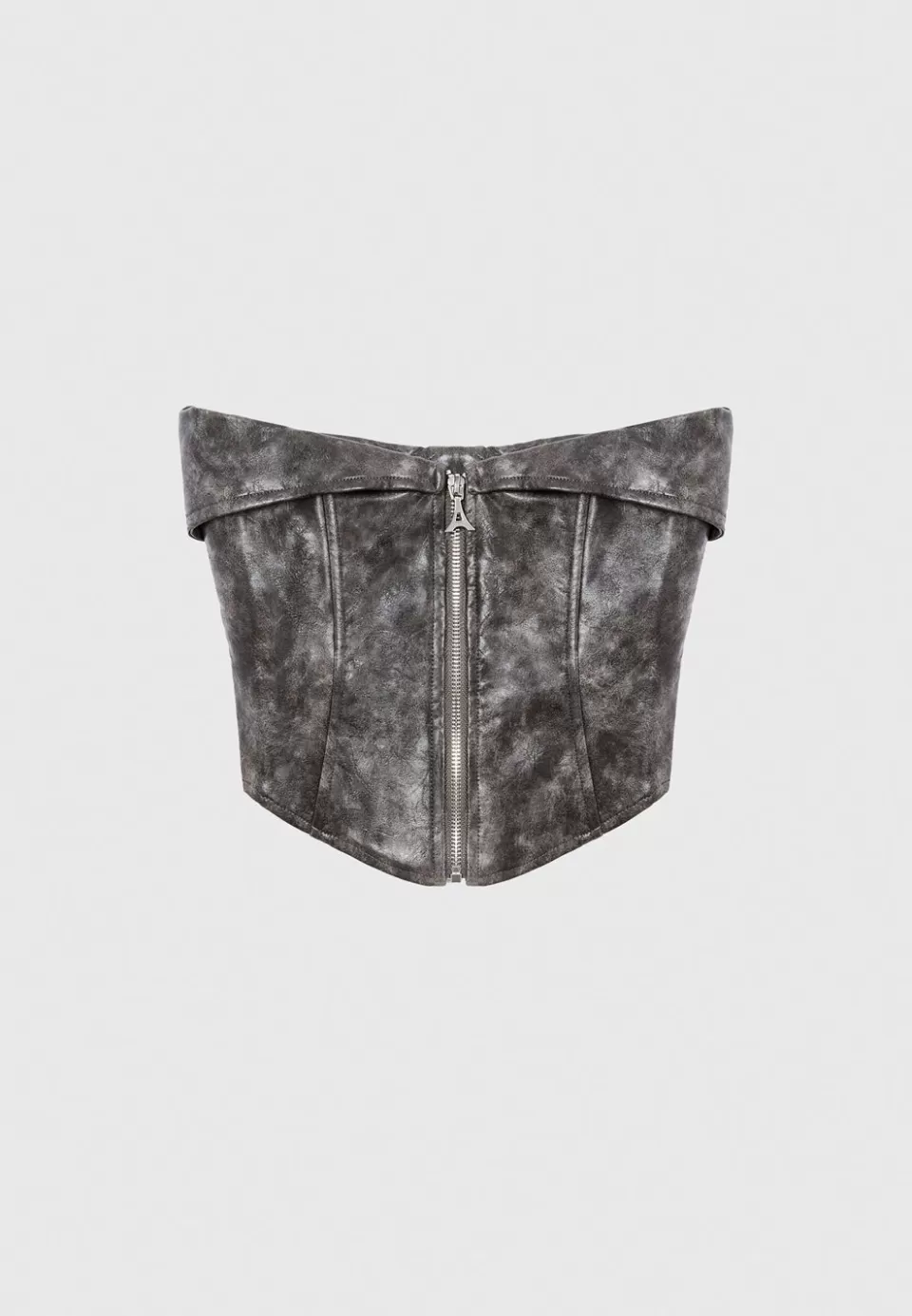 Manière De Voir Vintage Vegan Leather Biker Corset>Woman Tops & T Shirts