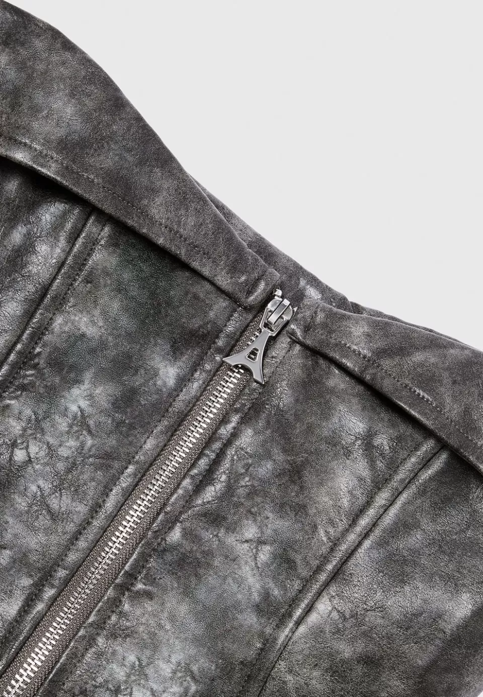 Manière De Voir Vintage Vegan Leather Biker Corset>Woman Tops & T Shirts