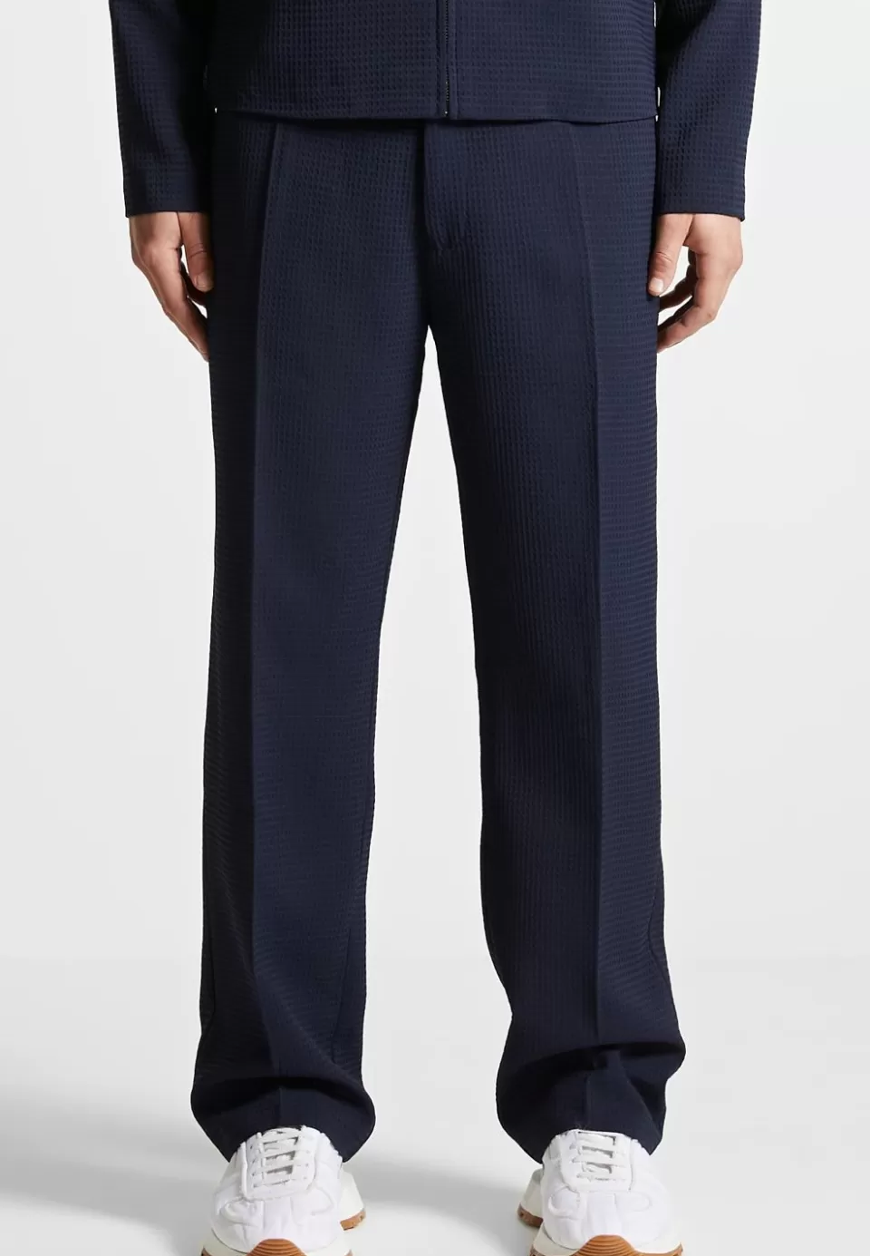 Manière De Voir Waffle Seersucker Trousers>Man Formal Trousers