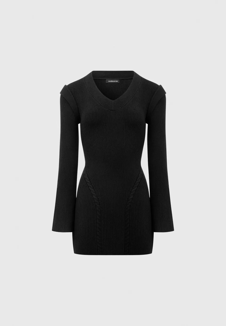 Manière De Voir Wide Shoulder Knitted Contour Mini Dress>Woman Knitwear