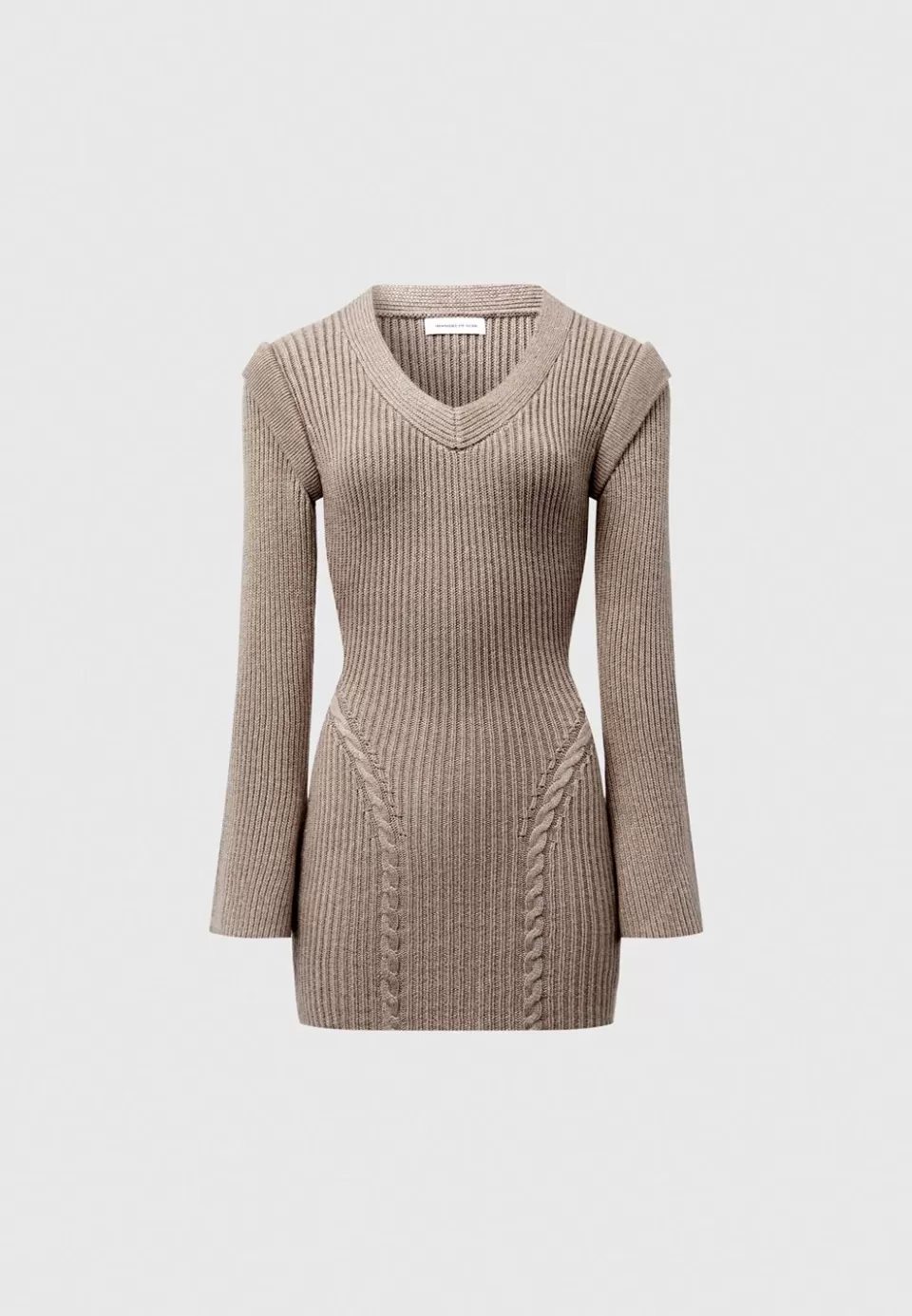 Manière De Voir Wide Shoulder Knitted Contour Mini Dress>Woman Dresses