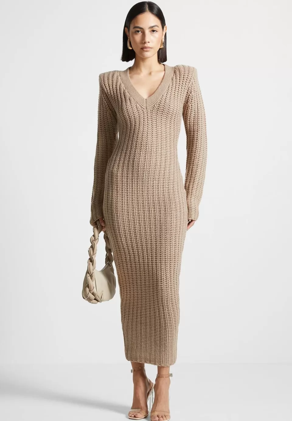 Manière De Voir Wide Shoulder Knitted Midaxi Dress>Woman Knitwear