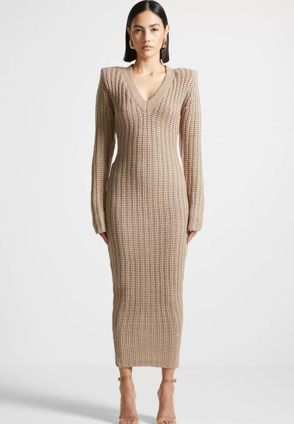 Manière De Voir Wide Shoulder Knitted Midaxi Dress>Woman Knitwear