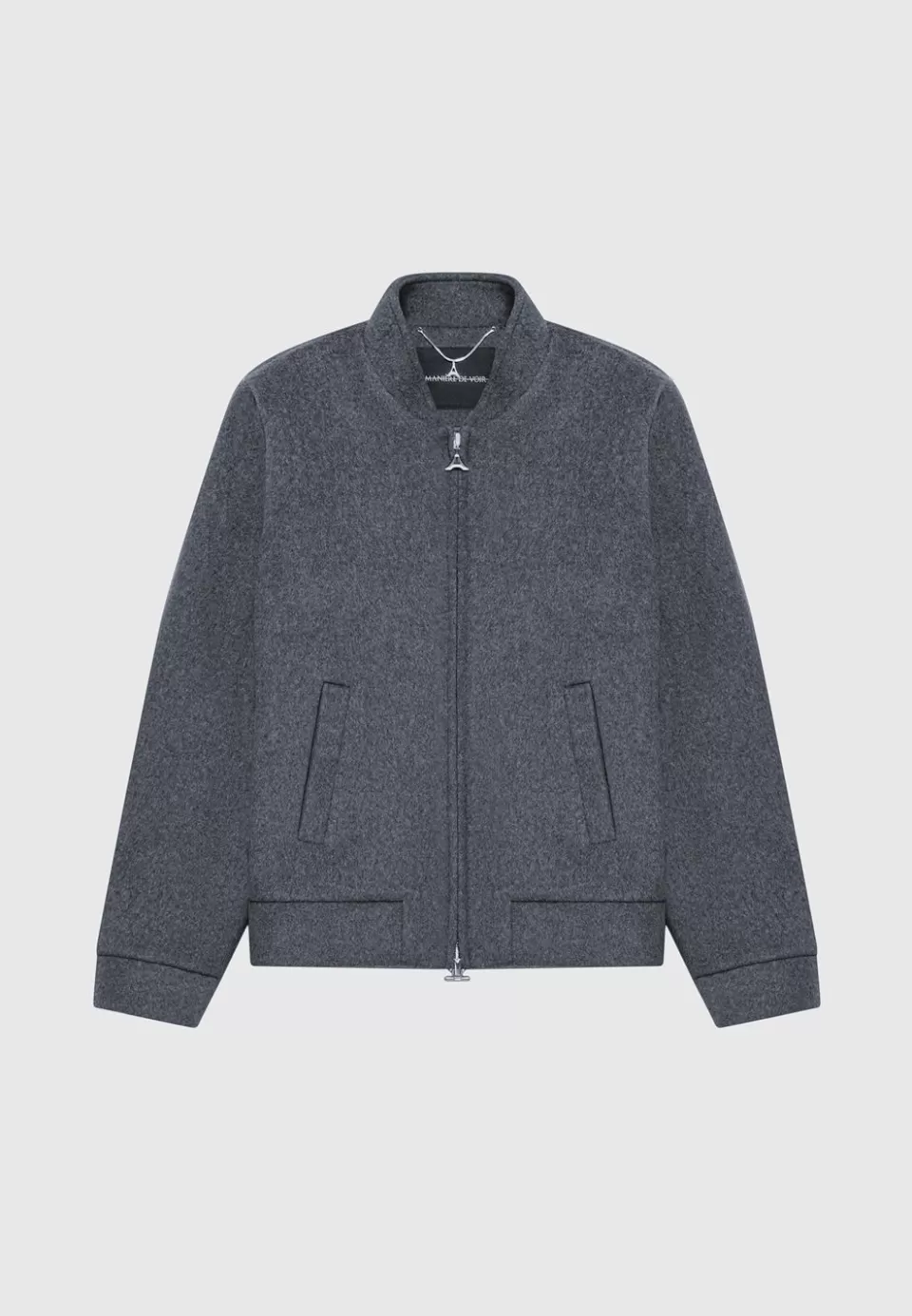 Manière De Voir Wool Blend Marl Bomber Jacket>Man Jackets