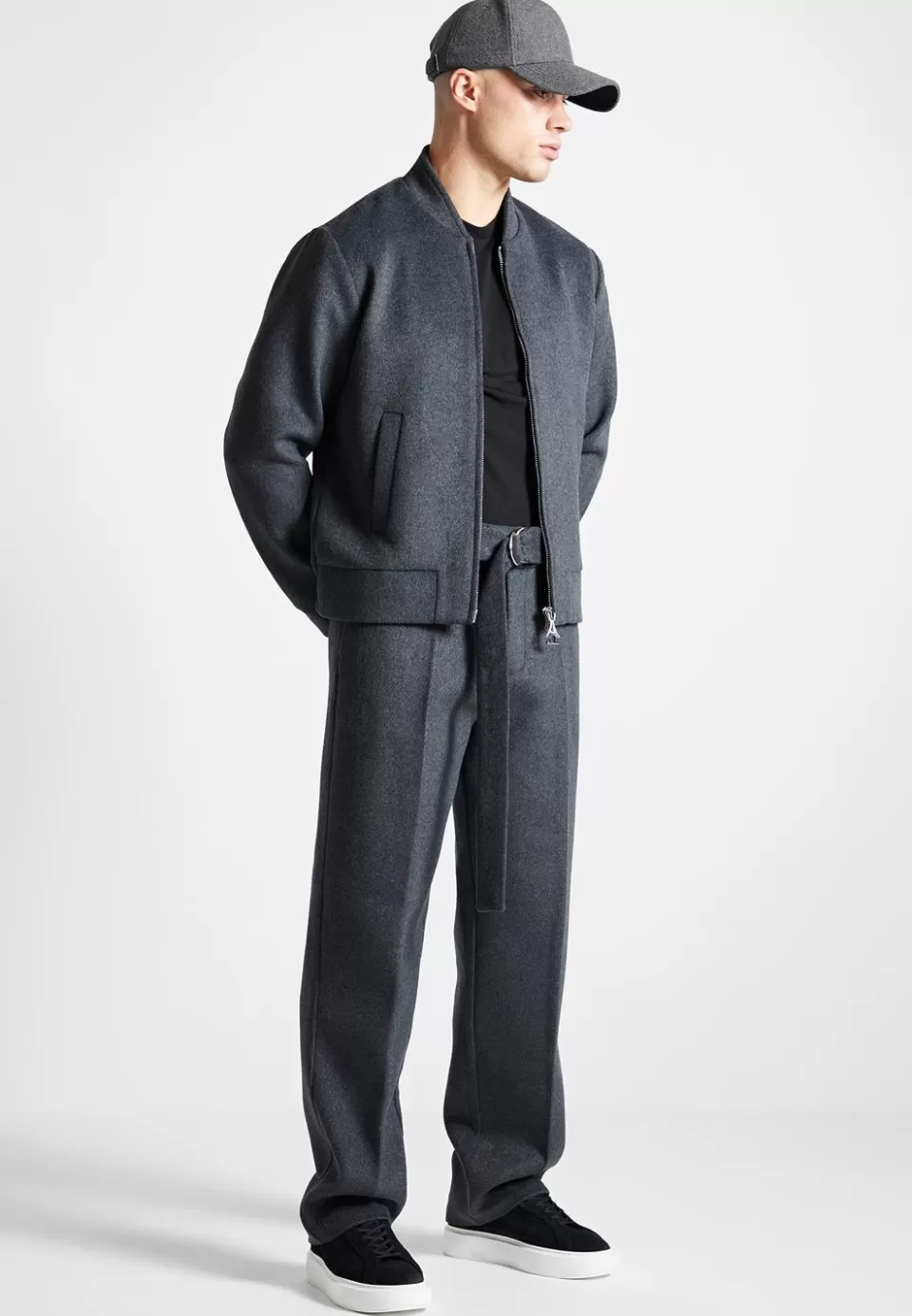 Manière De Voir Wool Blend Marl Bomber Jacket>Man Jackets
