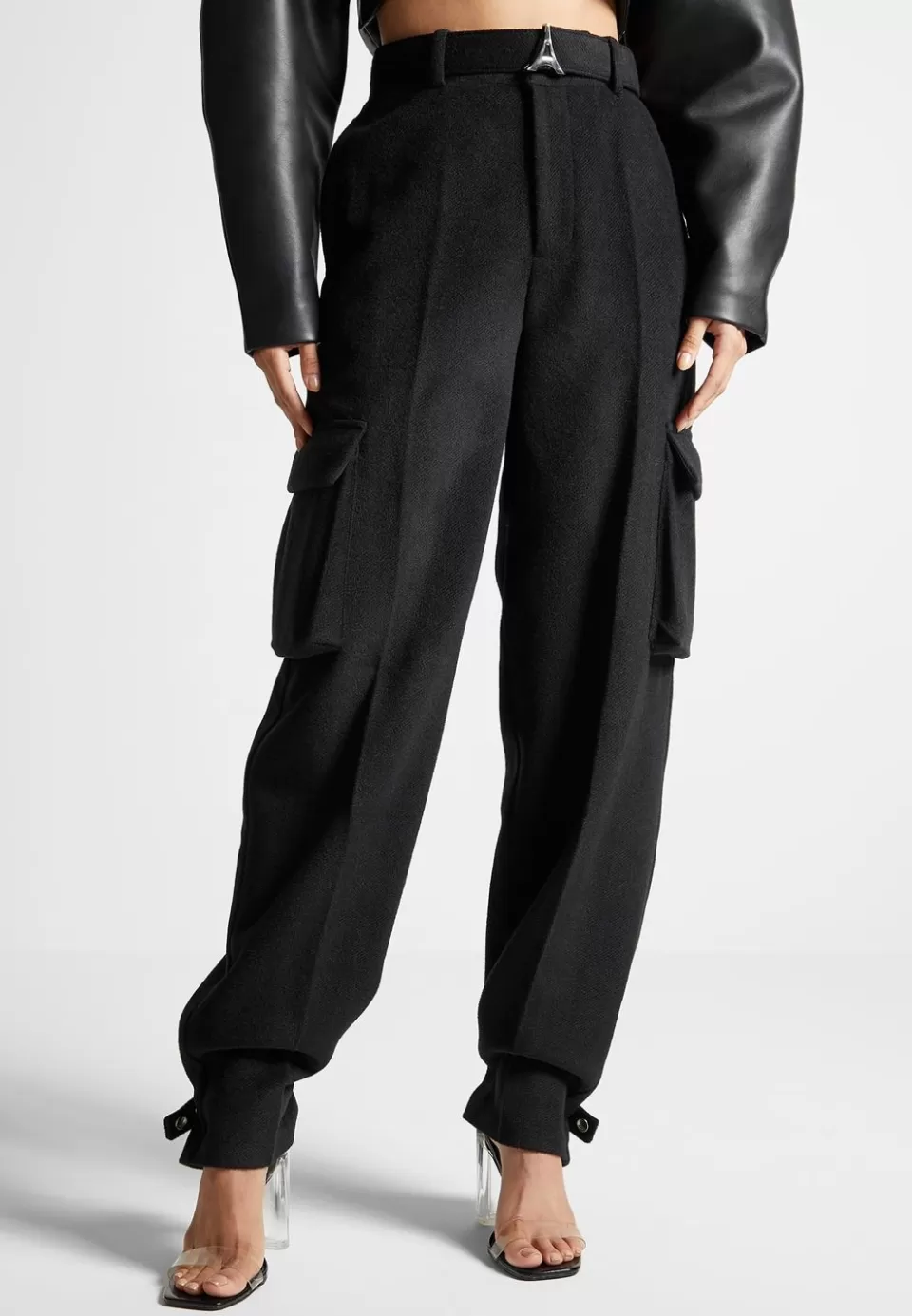 Manière De Voir Wool Tailored Cargo Trousers>Woman Trousers