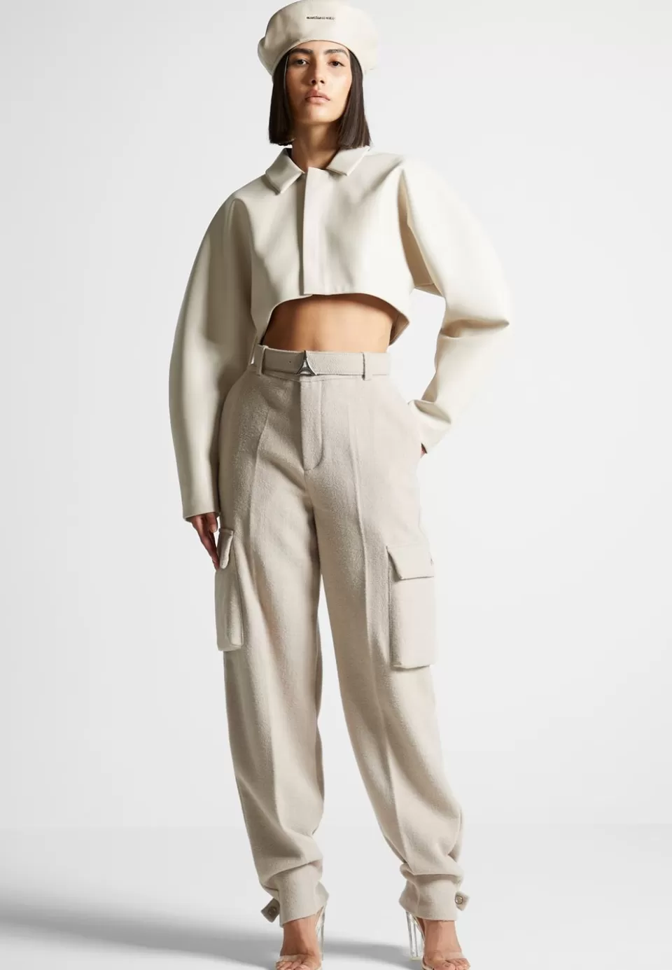 Manière De Voir Wool Tailored Cargo Trousers>Woman Trousers