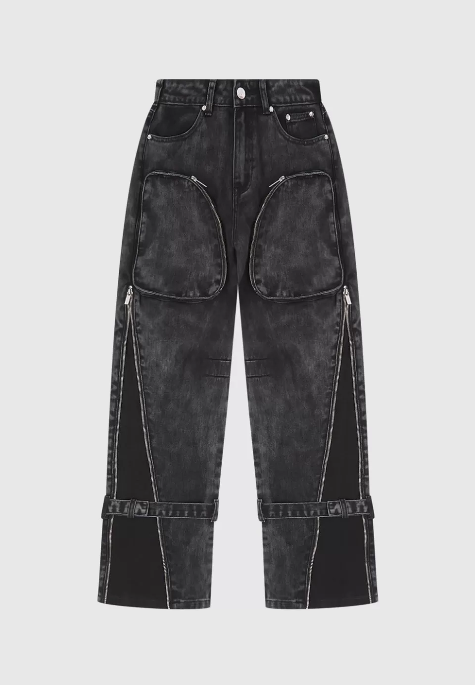 Manière De Voir Zip Detail Denim Cargo Pants>Woman Jeans