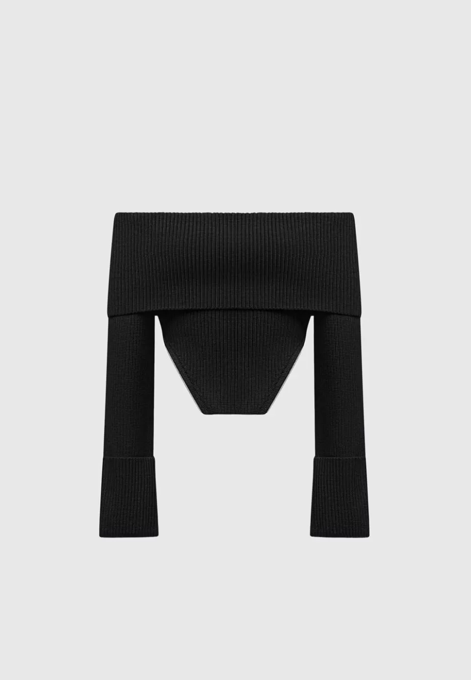 Manière De Voir Zip Detail Knit Bandeau Top>Woman Knitwear